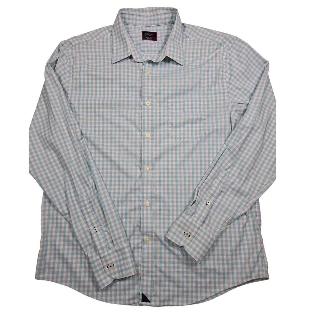 UNTUCKit Montiglet Plaid Button Down Shirt Mens Large Performance 35153